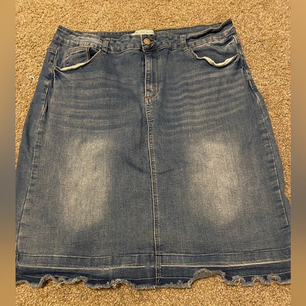 Main Street Exchange denim skirt